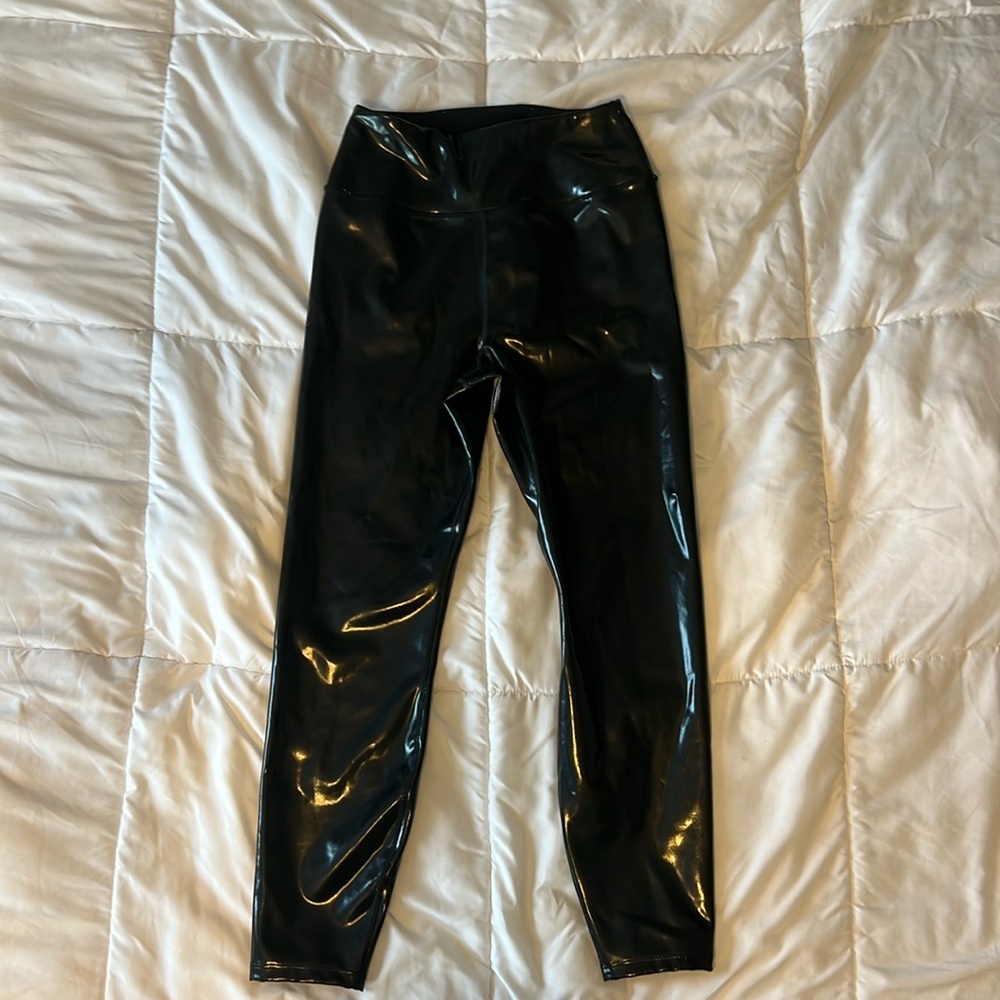 Carbon38 black patent leggings